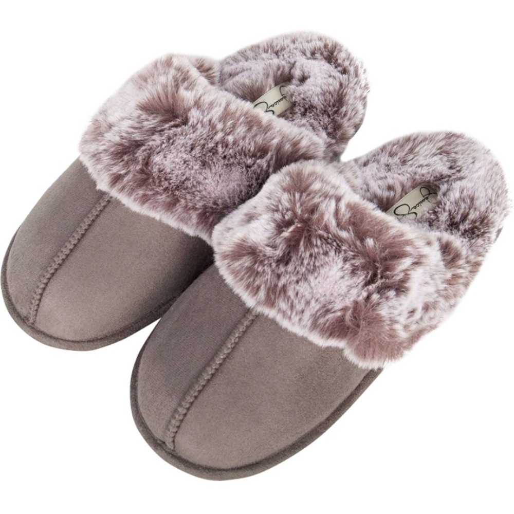 New without box Jessica Simpson comfy faux fur house slippers slides size 7/8